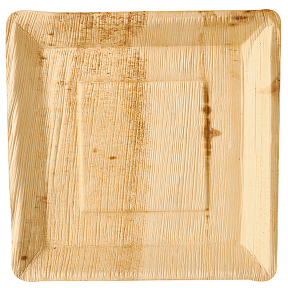 Papstar Teller, Palmblatt "pure" eckig 25 cm x 25 cm x 2,5 cm