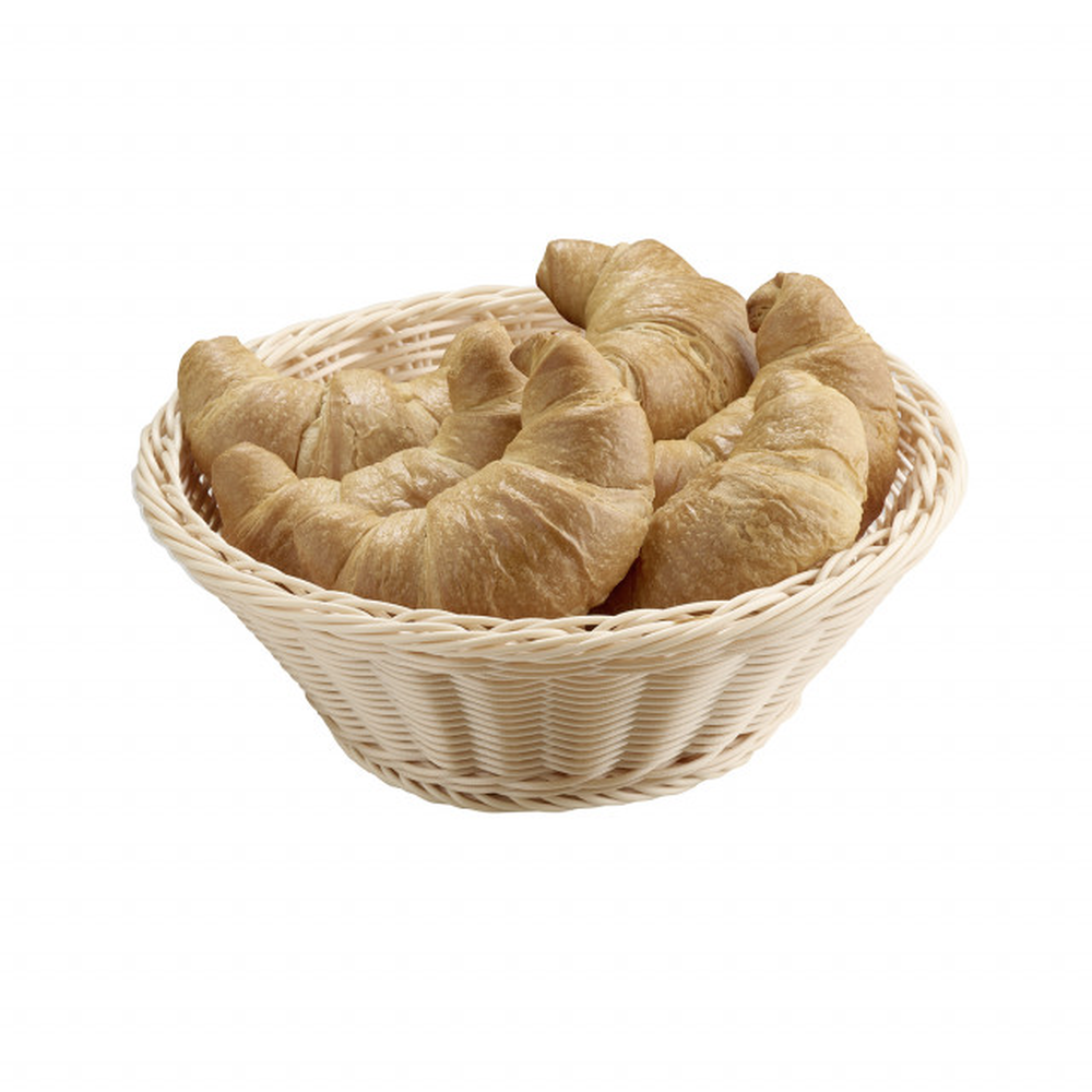 APS Tisch- und Buffetkorb, rund Ø 25,5 cm, Höhe 8,5 cm , Polypropylen, beige