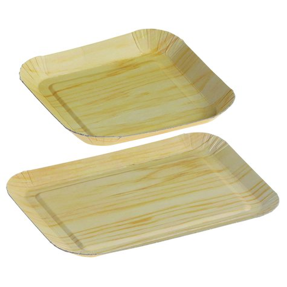 Pacovis Schale Holzoptik Karton/PP, matt hellbraun, 150x105x12mm