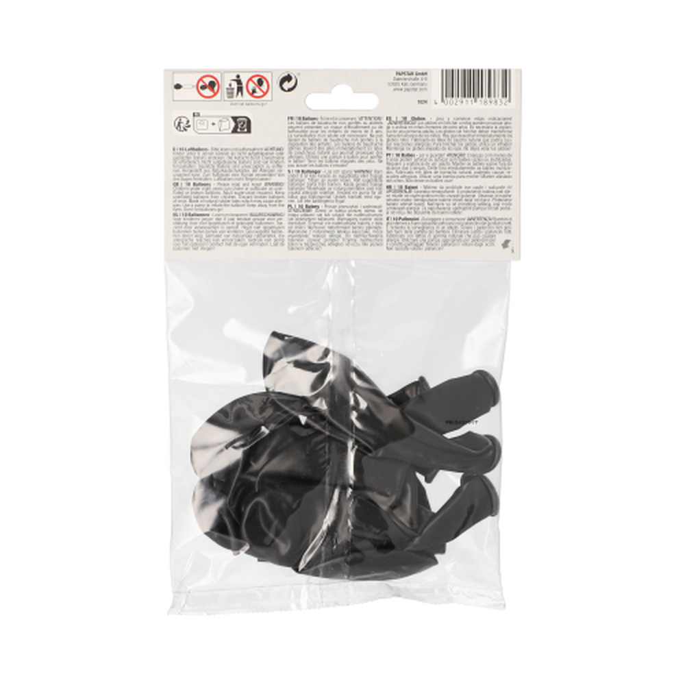 Papstar Luftballons Ø 25 cm schwarz