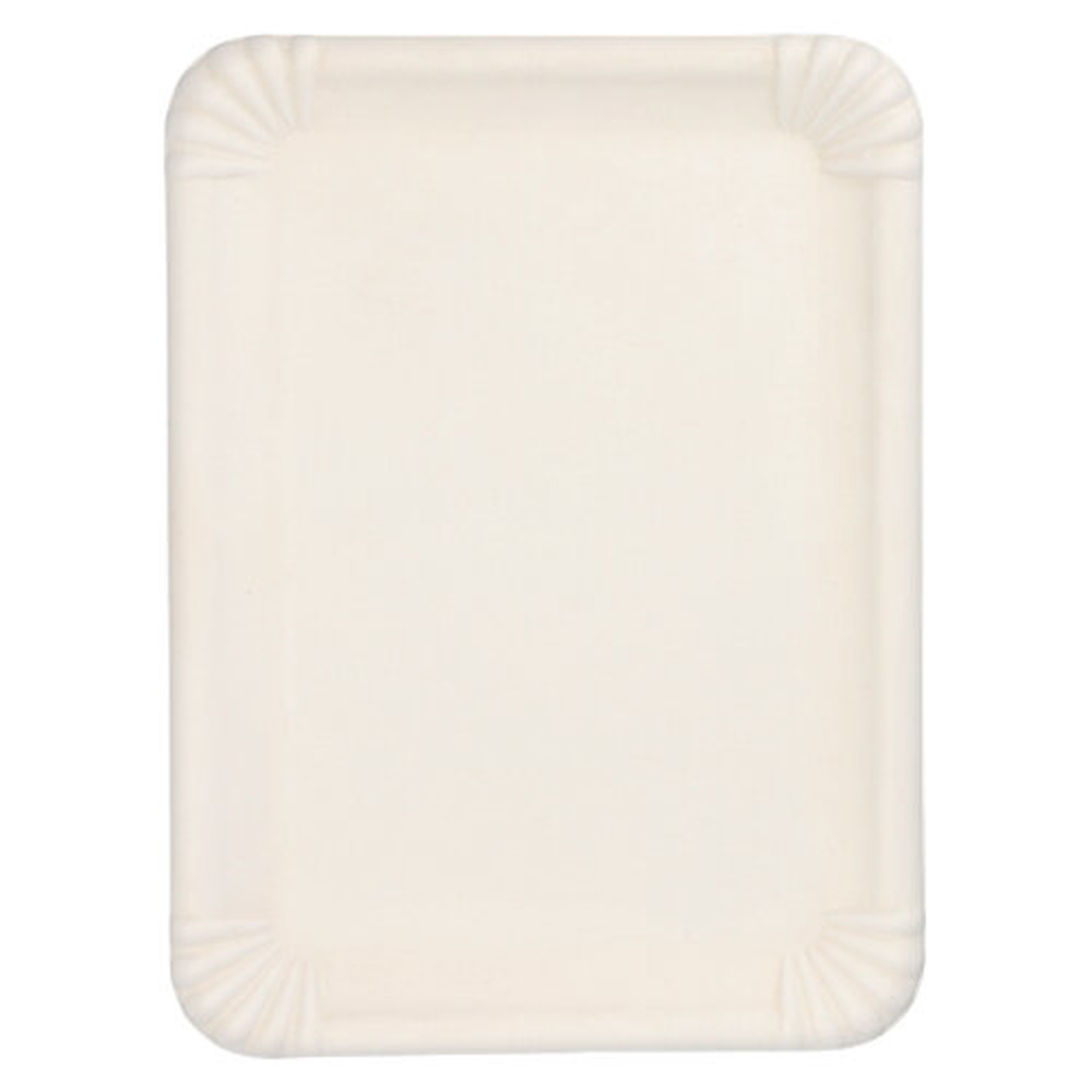 Papstar Servierplatten, Zuckerrohr "pure" eckig 26 cm x 35 cm weiss