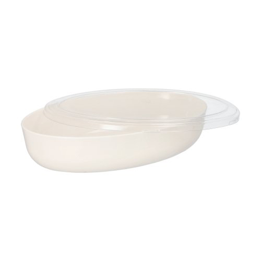 Papstar Deckel PET für Schalen oval 1 cm x 16,5 cm x 26 cm glasklar "Cella"