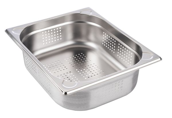 APS GN 1/2 Behälter, perforiert 32,5 x 26,5 cm, Tiefe: 100 mm , Edelstahl, 6,5 L