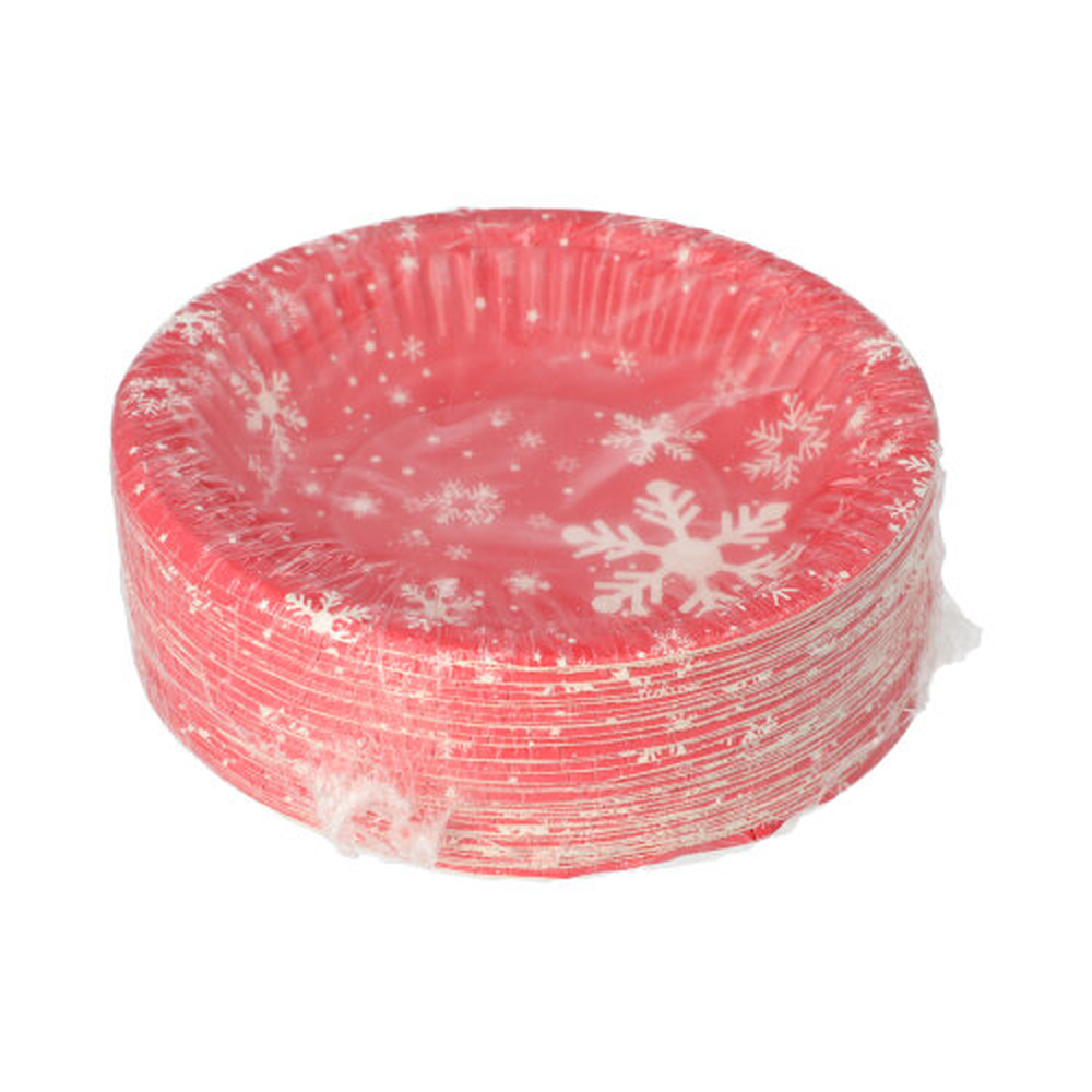 Papstar Schalen, Pappe rund Ø 19 cm · 3 cm "Winter Time"