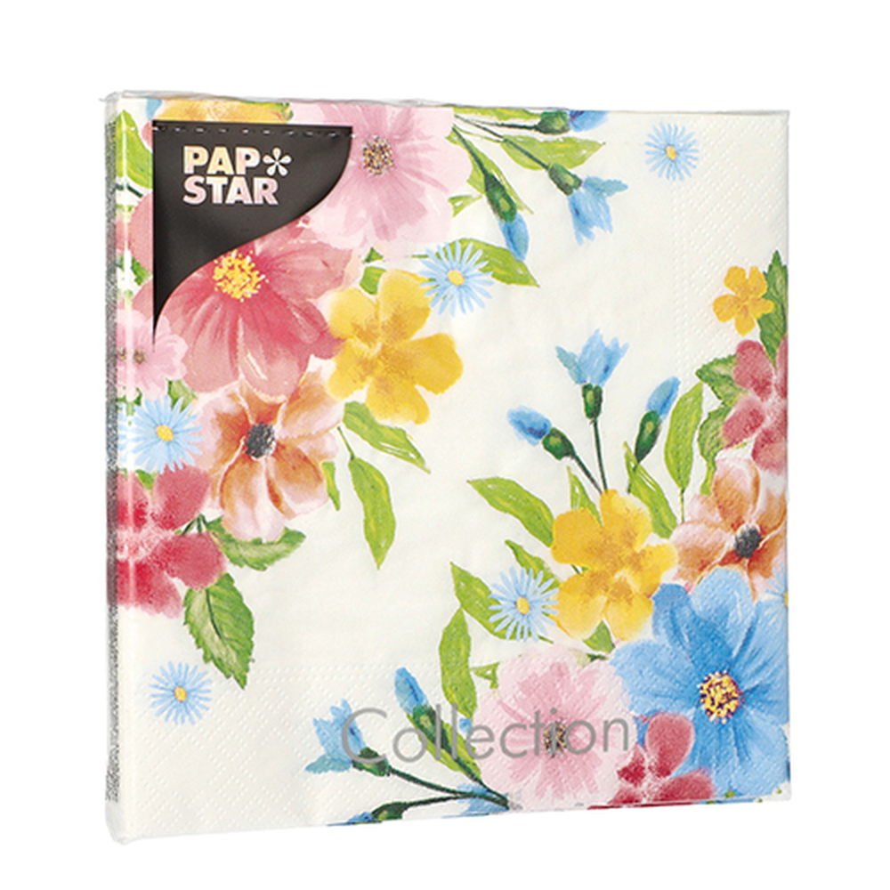 Papstar Servietten, 3-lagig 1/4-Falz 33 cm x 33 cm "Beginning of Spring"