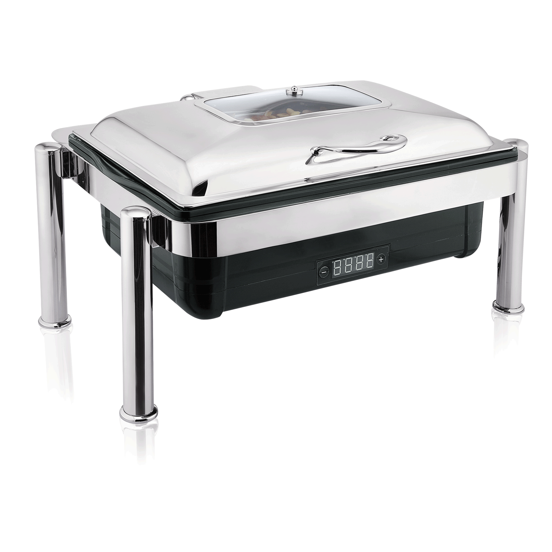 WAS Elektro Chafing Dish GN 1/1, 67 x 46 x 37,5 cm, Polypropylen, Chromnickelsta