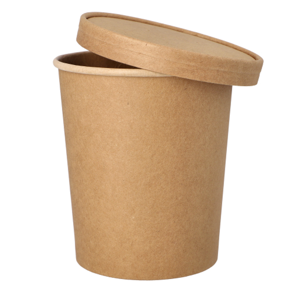 Papstar Suppenbecher, Pappe rund 940 ml Ø 11,5 cm · 13 cm braun