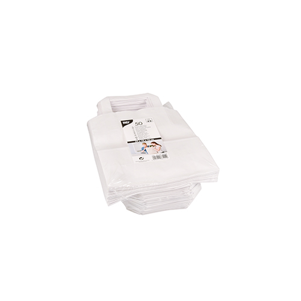 Papstar Tragetaschen, Papier 22 cm x 18 cm x 10 cm weiss mit Tragegriff