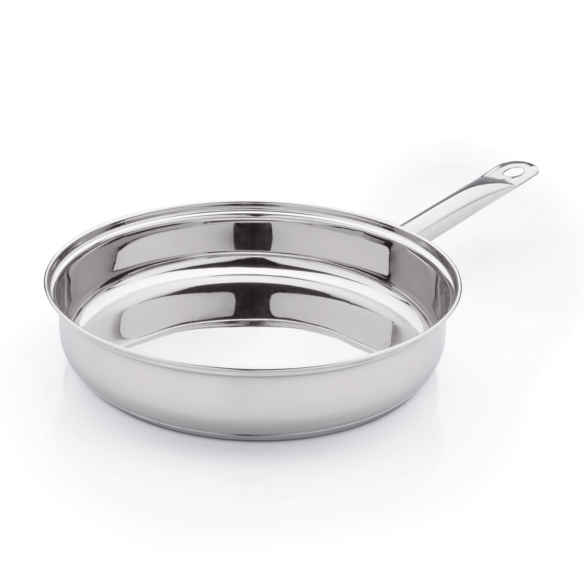 WAS Pfanne, Ø 28 cm, unbeschichtet, Chromnickelstahl Cookware 19