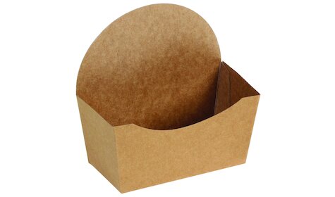 Pacovis Burger/Bagel-Tray Kraft/PLA, 120x46x60/120mm