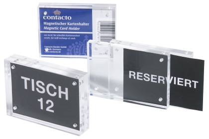 Contacto Acryl-Kartenhalter, magnetisch
