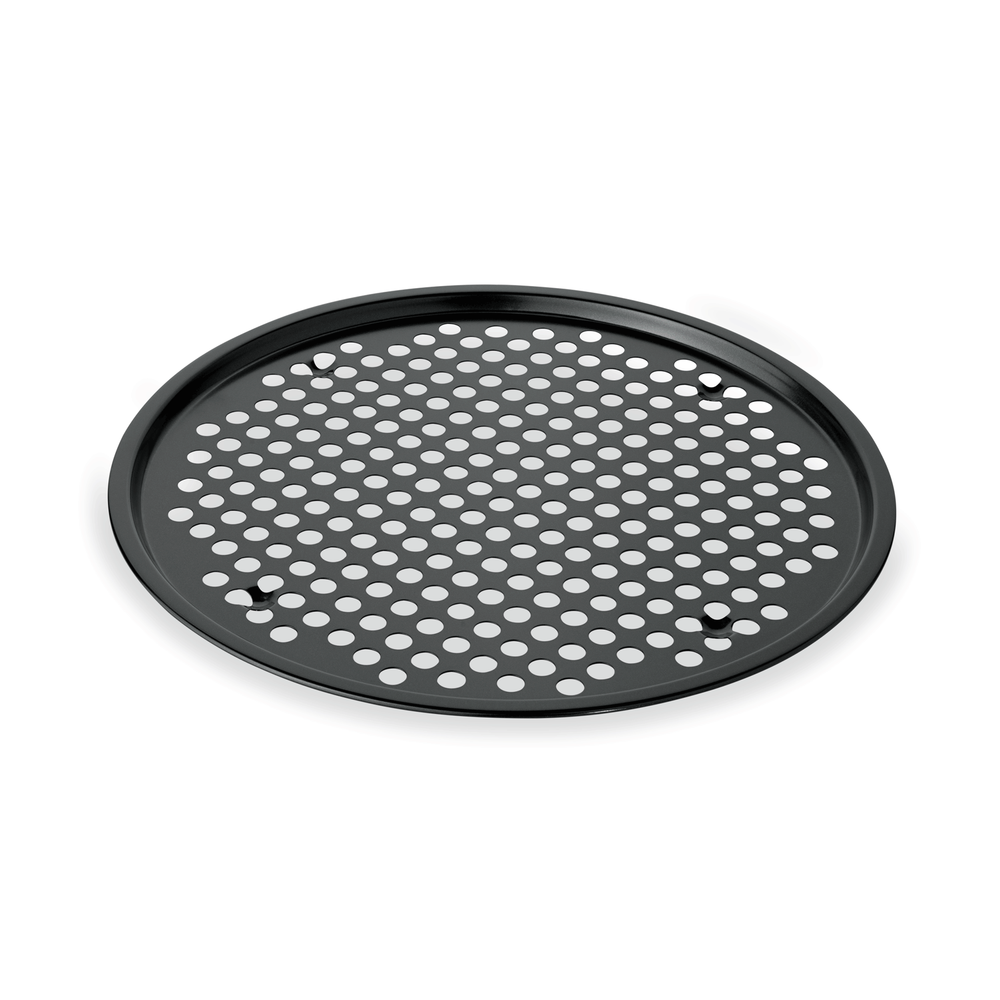 WAS Pizzablech mit Antihaftbeschichtung, Ø 37 cm, Perforierung Ø 9 mm, Stahl