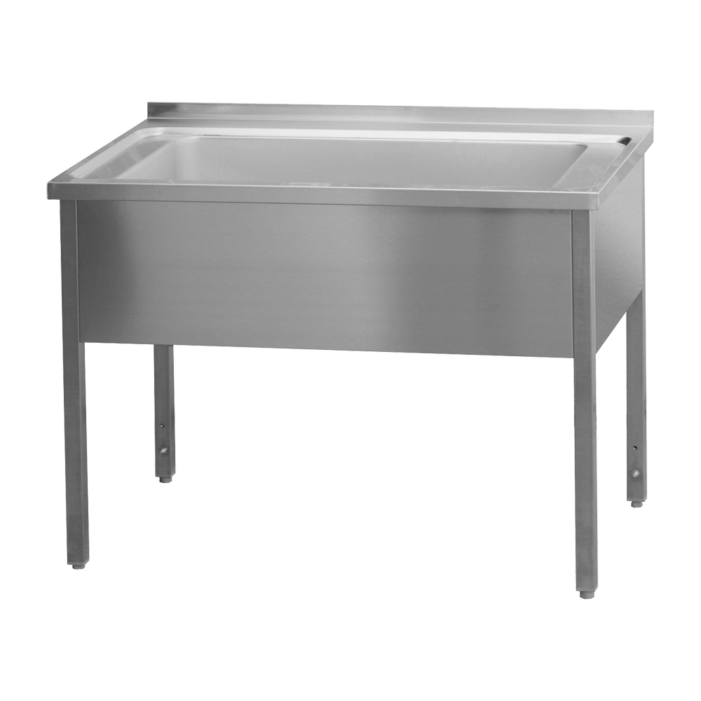 RM Gastro Spültisch 120x70x90 - 1x Spülbecken 95x51x38 / REDFOX - MSJ 7012
