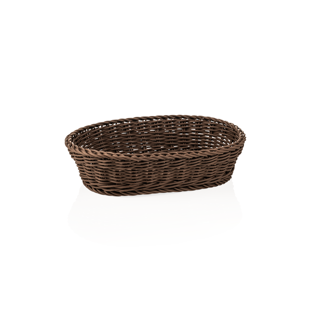 WAS Korb WEAVER PRO Tischkörbe, 32 x 23 x 7 cm, oval, braun, Polypropylen