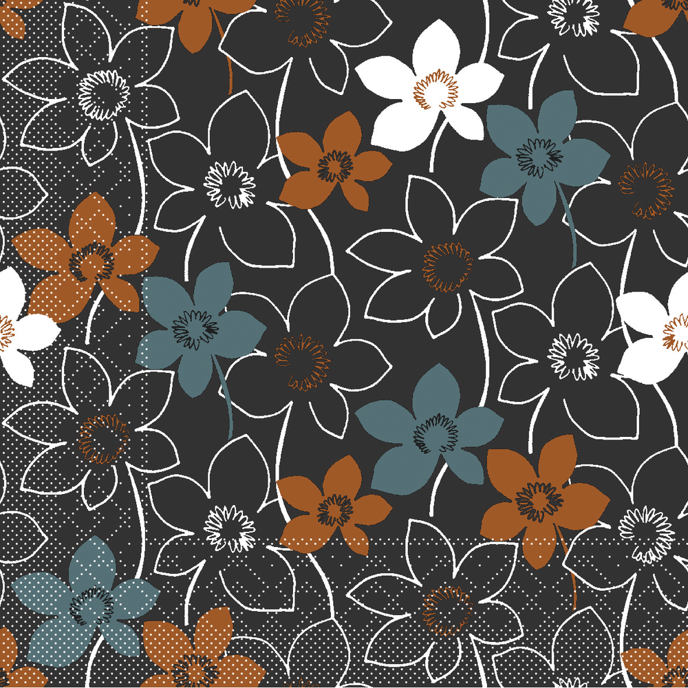 Mank Serviette Cora schwarz 40 x 40 cm 1/4 Falz