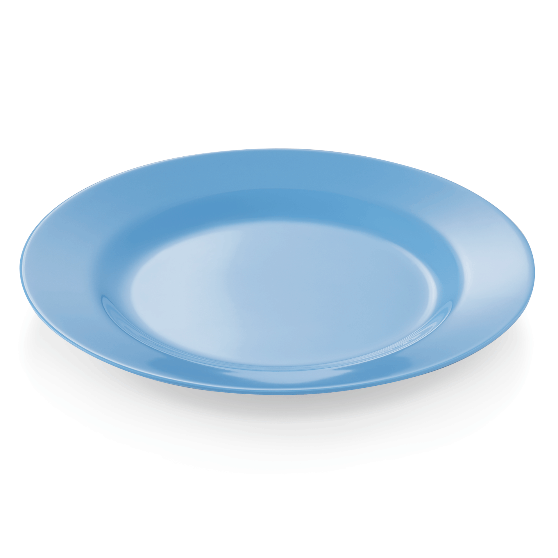 WAS Teller, flach, Ø 23 cm, blau, Set á 12 Stück, Melamin