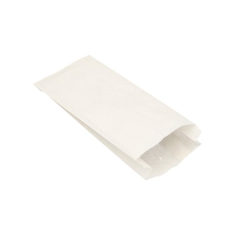PAPSTAR Papierfaltenbeutel, Cellulose, gefädelt 24 cm x 10 cm x 5 cm weiss