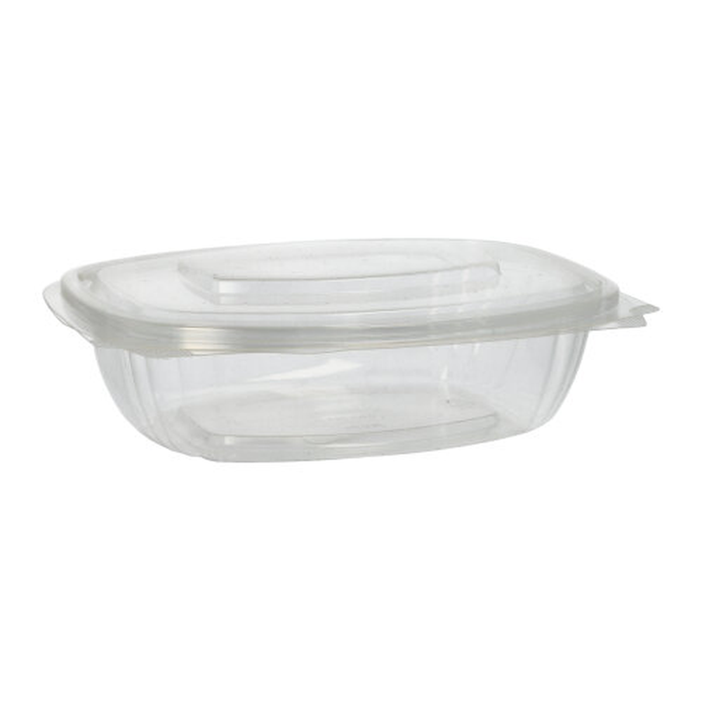 PAPSTAR Feinkost- und Salatschalen mit Klappdeckeln, PLA pure 750 ml 6,6 cm