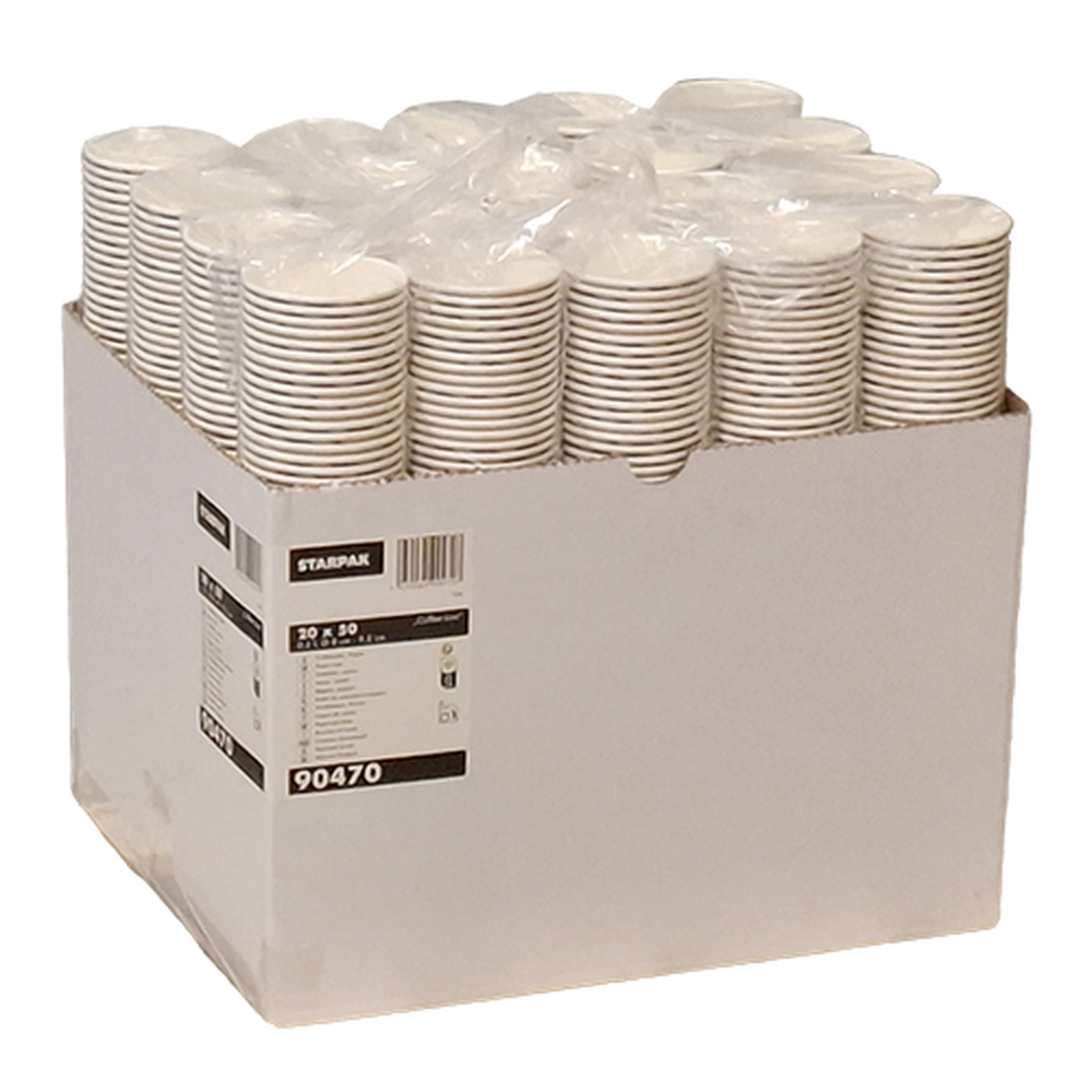 Papstar Trinkbecher, Pappe 0,2 l Ø 8 cm · 9,2 cm "Coffee Line"