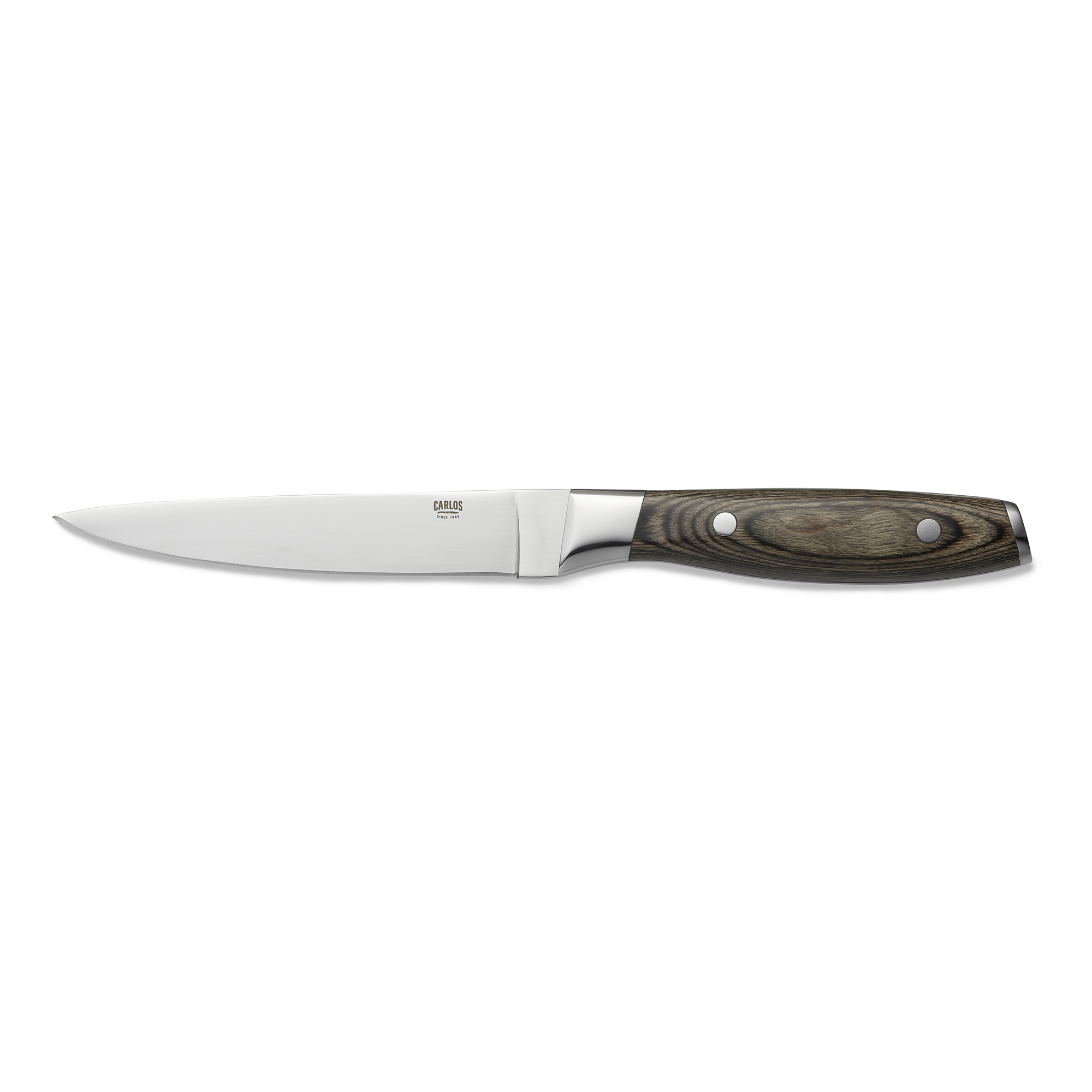 WAS Steakmesser Set CARLOS mit braunem Pakkaholzgriff, 25 cm, Set á 6 Stück, Kli