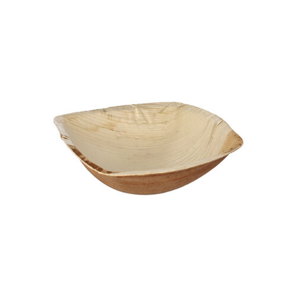 Papstar Schalen Palmblatt "pure" 350 ml 4,5 cm x 17 cm x 17 cm natur "QUADRATO"