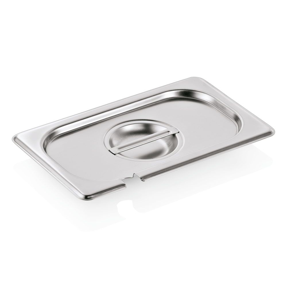 WAS GN Deckel GN SELECT 1/4, mit Löffelaussparung, Chromnickelstahl 18/8