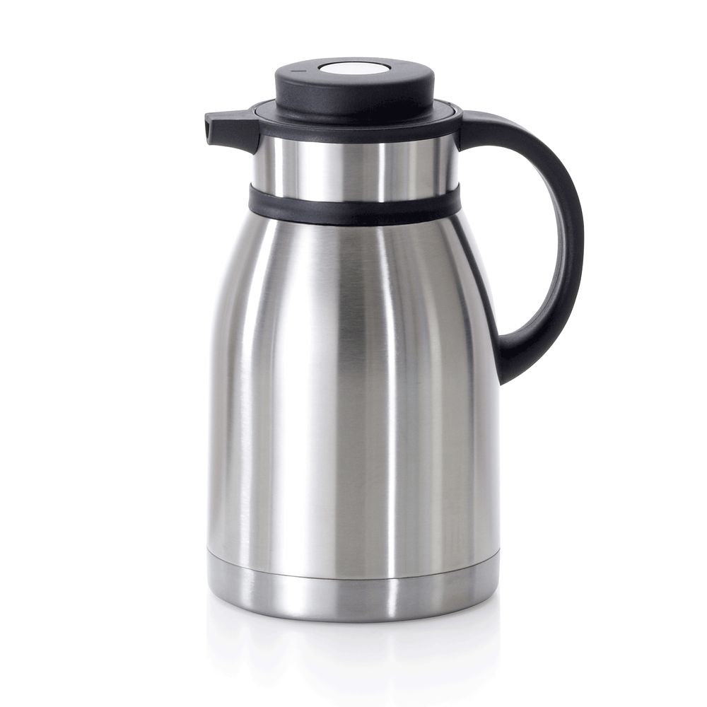 WAS Isolierkanne, 2,5 ltr., Ø 14 cm, Höhe 29,5 cm, doppelwandig, Chromnickelstah