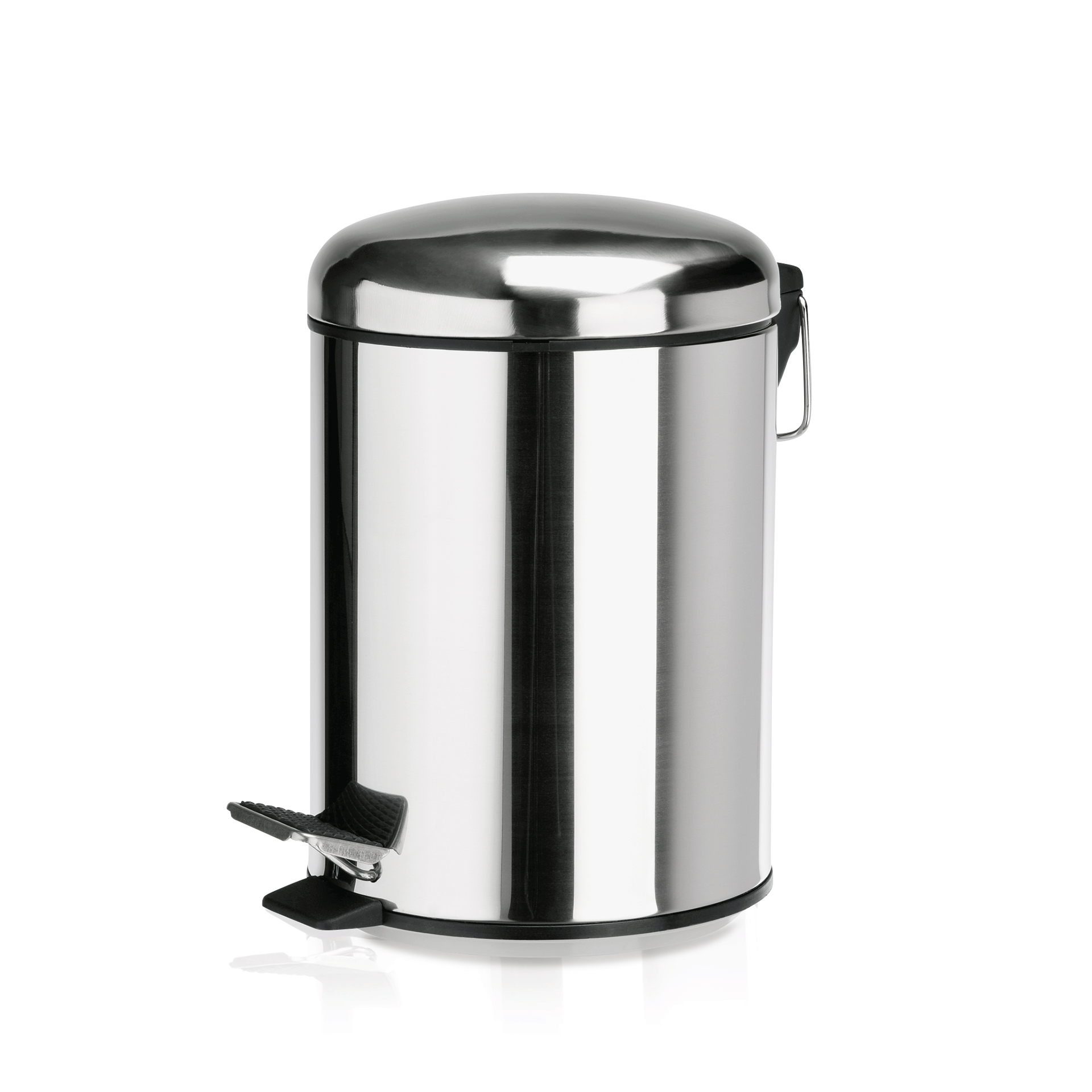 WAS Treteimer mit Kunststoffeinsatz, Ø 20 cm, 5 ltr., Edelstahl