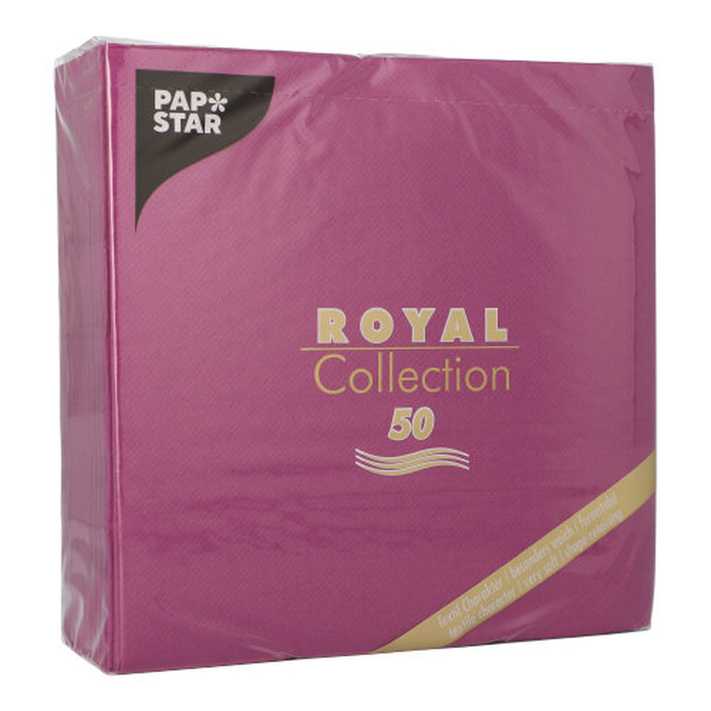 Papstar Servietten "ROYAL Collection" 1/4-Falz 40 cm x 40 cm lila