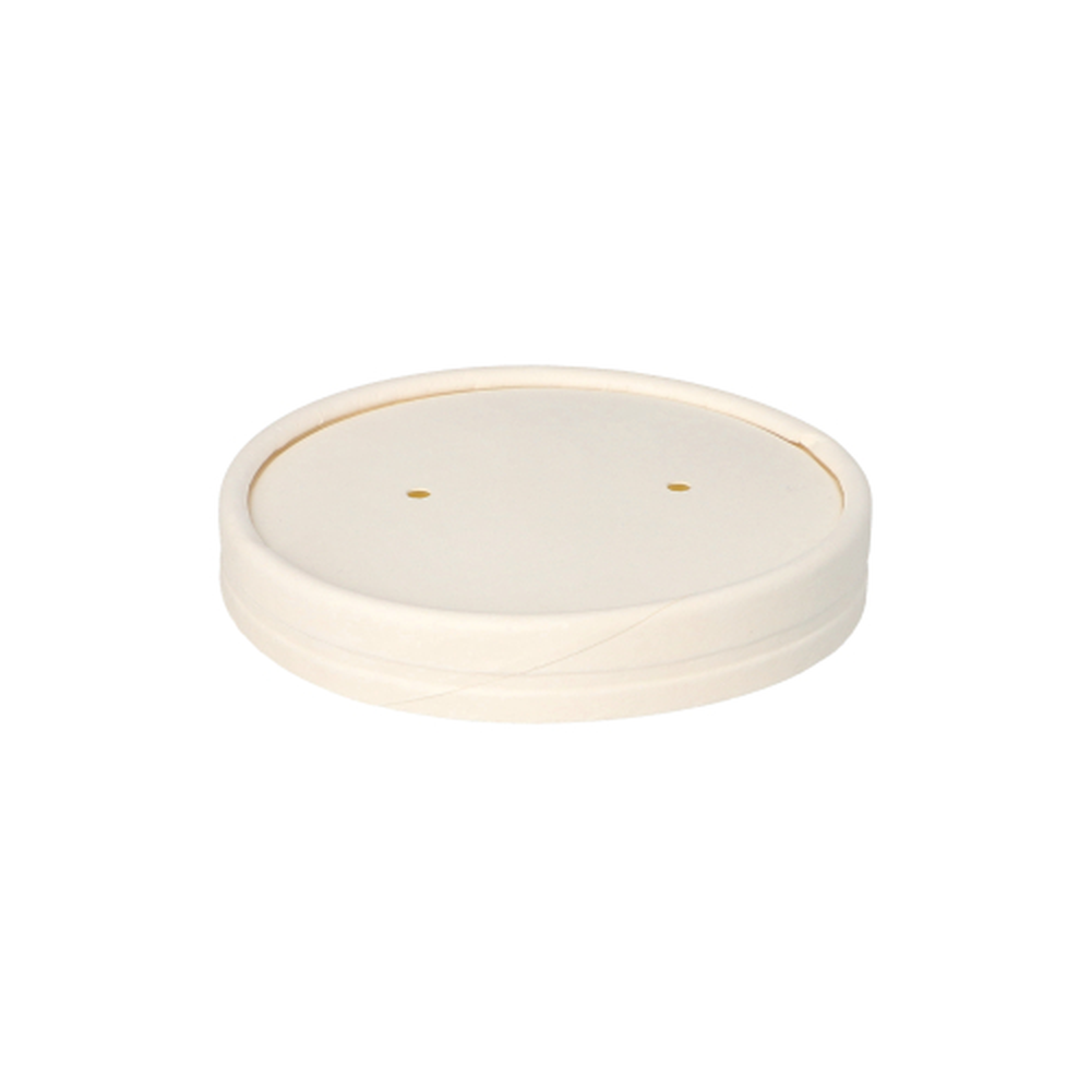 Papstar Deckel für Suppenbecher, Pappe "To Go" rund Ø 9,9 cm weiss