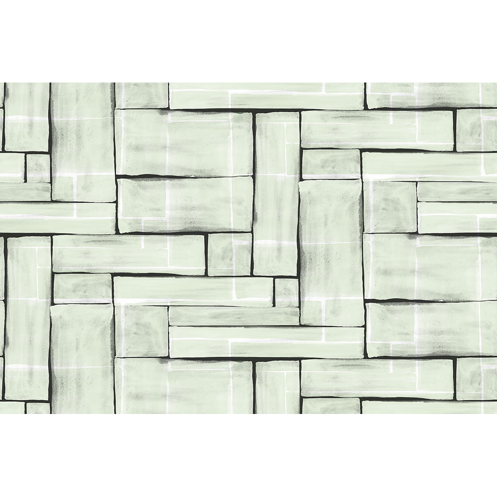 Mank Tischläufer Theo salbei-schwarz 40 cm x 24 m