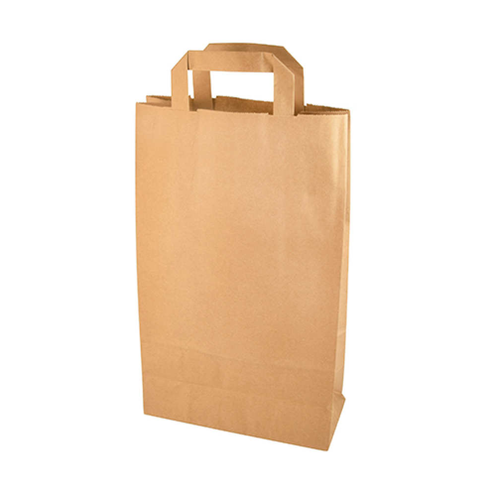 Papstar Tragetaschen, Papier 36 cm x 22 cm x 10 cm braun mit Tragegriff