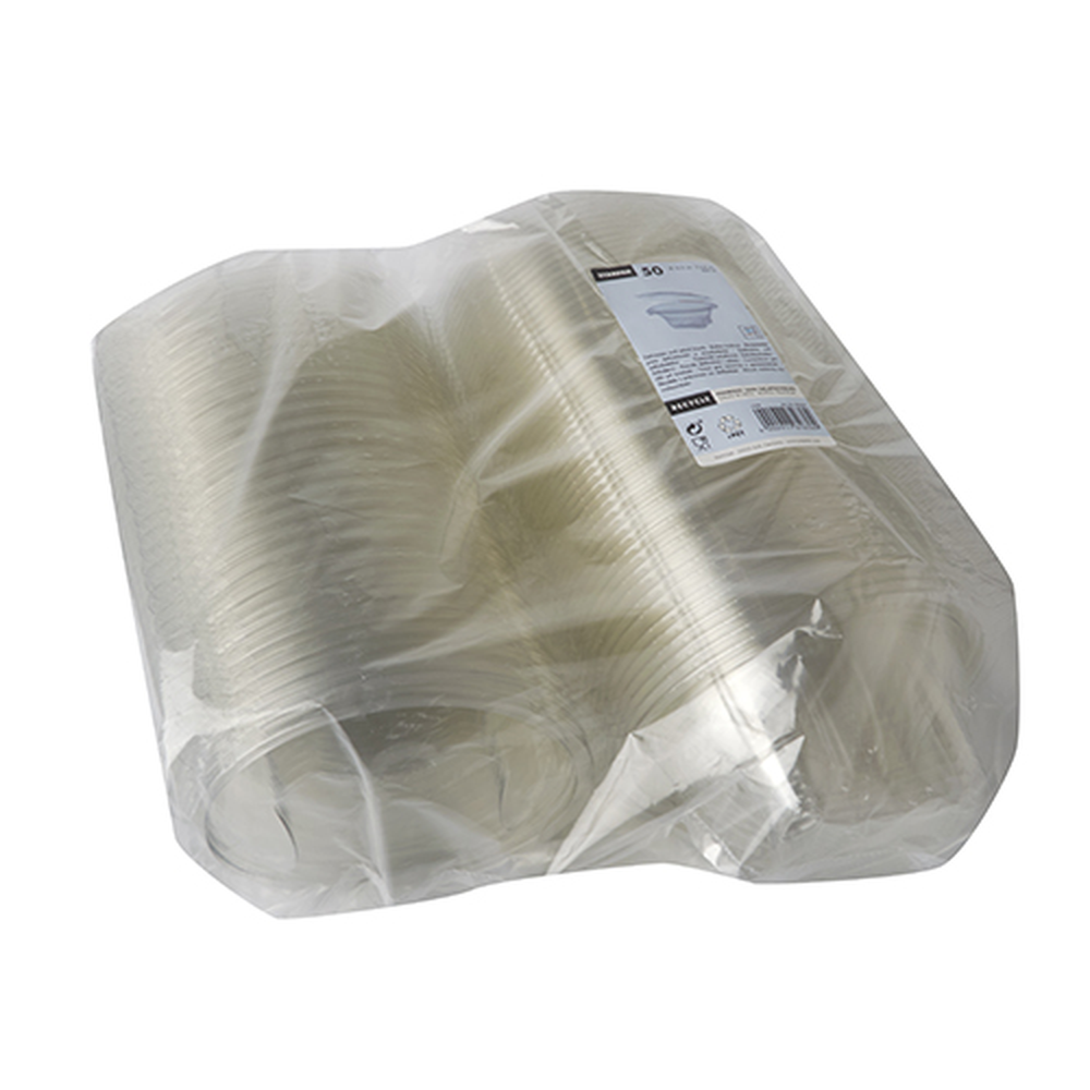 PAPSTAR Feinkost- und Salatschalen mit Klappdeckel, R-PET rund 500 ml Ø 15,5