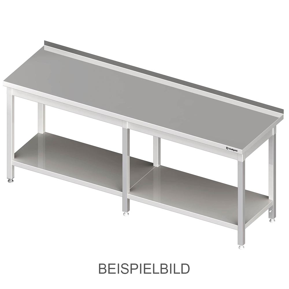 Stalgast Arbeitstisch mit Grundboden, 2500x700x850 mm, ohne Aufkantung, verschwe
