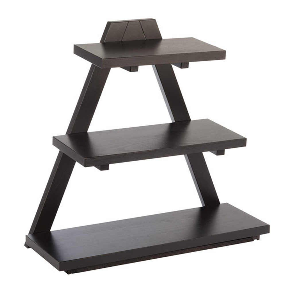APS Buffetgestell -TRIANGLE- 53 x 21 cm, H: 50 cm , Buche, massiv, Farbton Wenge