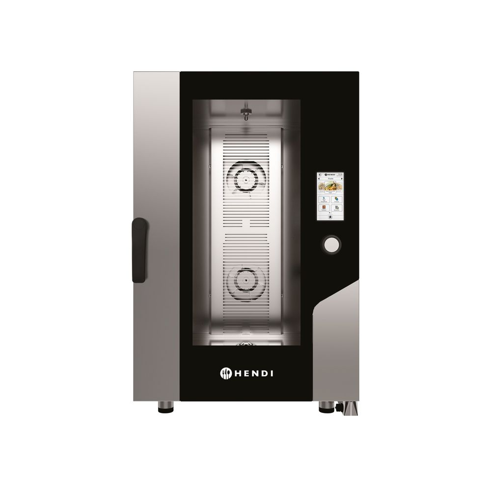 Backofen, Kompaktbackofen, Edelstahl, Schwarz, Türgriff