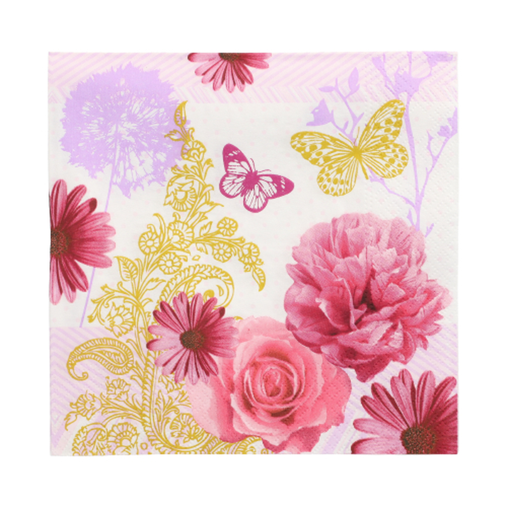 Papstar Servietten, 3-lagig 1/4-Falz 33 cm x 33 cm "Charlene"