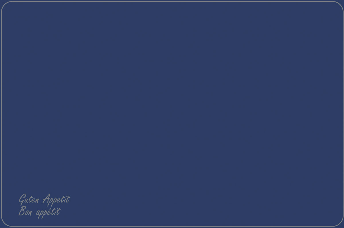 Duni Dunicel-Tischsets (Vesca Norm) 33 x 48 cm Guten Appetit dunkelblau