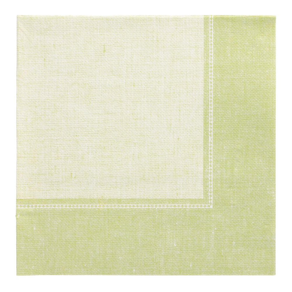 Papstar Servietten "ROYAL Collection" 1/4-Falz 40 cm x 40 cm hellgrün "Linum"