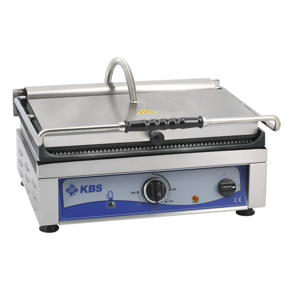 KBS Kontaktgrill Grillfläche 45x27 cm oben & unten gerillt 1 Heizzone