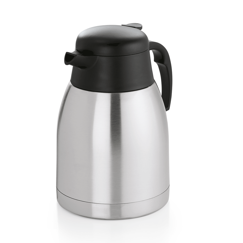 WAS Isolierkanne, 1 ltr., Ø 14 cm, Höhe 18 cm, doppelwandig, Chromnickelstahl