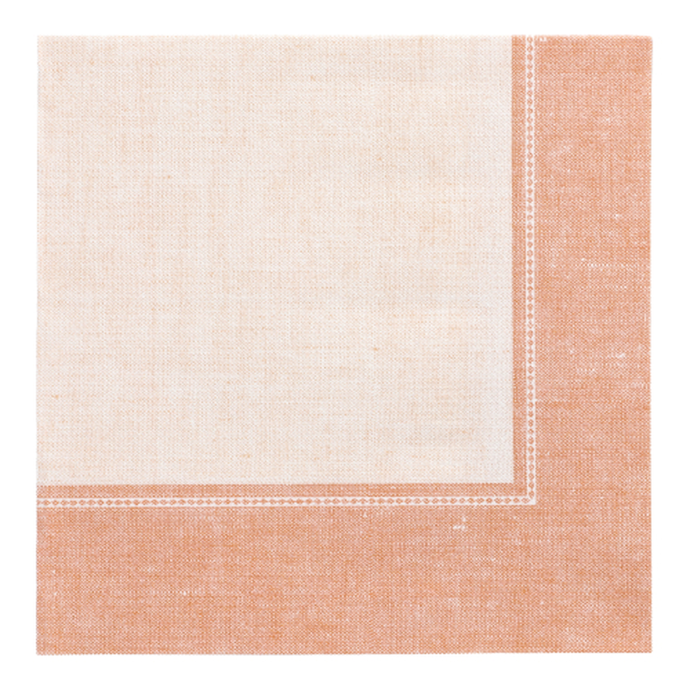 Papstar Servietten "ROYAL Collection" 1/4-Falz 40 cm x 40 cm terracotta "Linum"