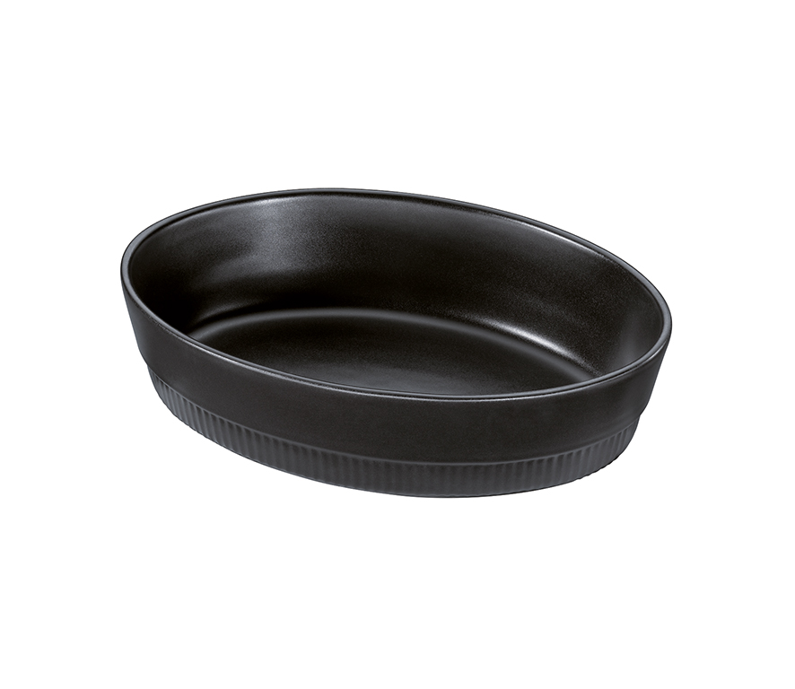 SPRING Auflaufform oval 30 cm schwarz Serie CHALET