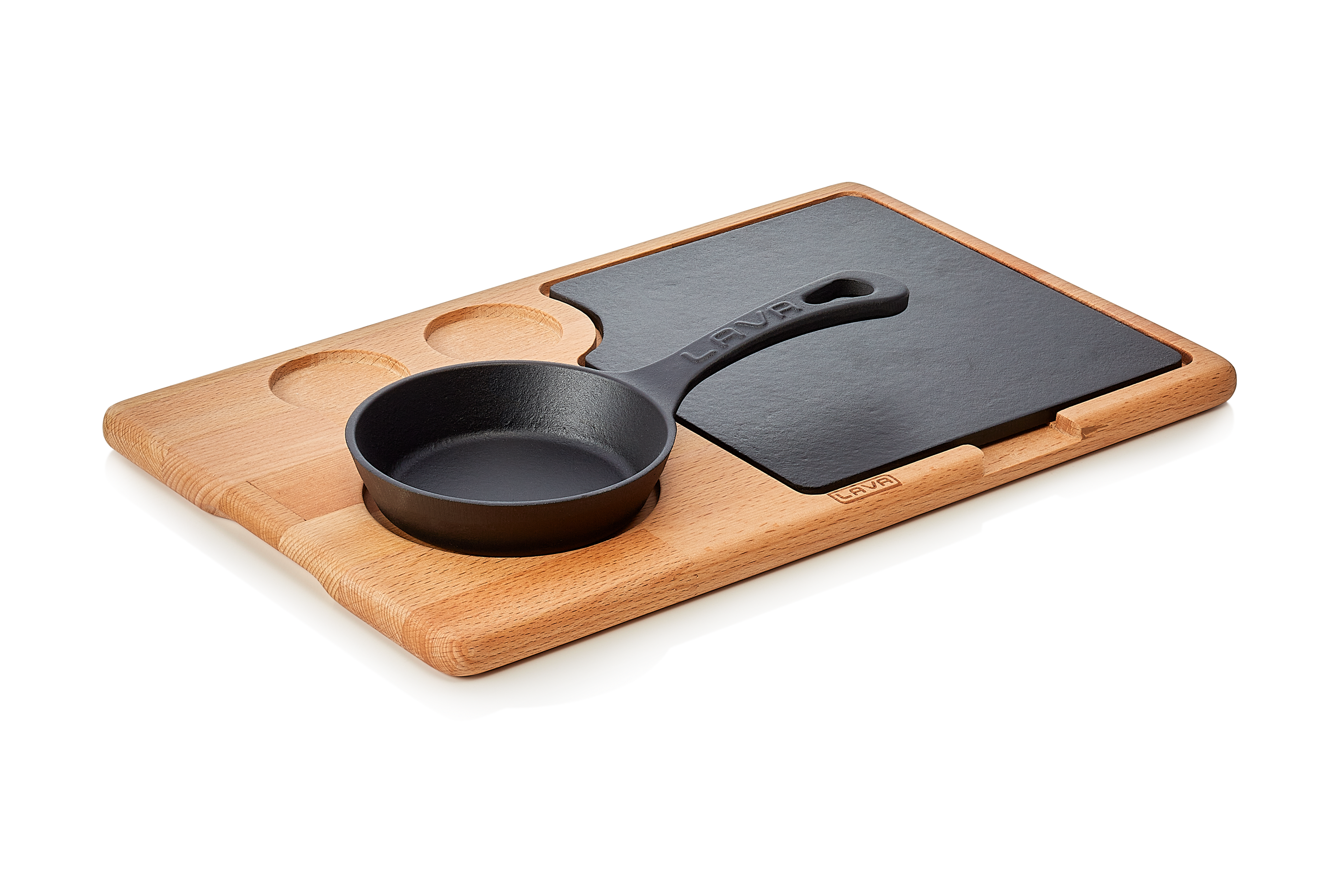 WAS Servierplatte Ø oben 12,5 cm Höhe 3,0 cm Stiel 12,5 cm Holz/Gusseisen