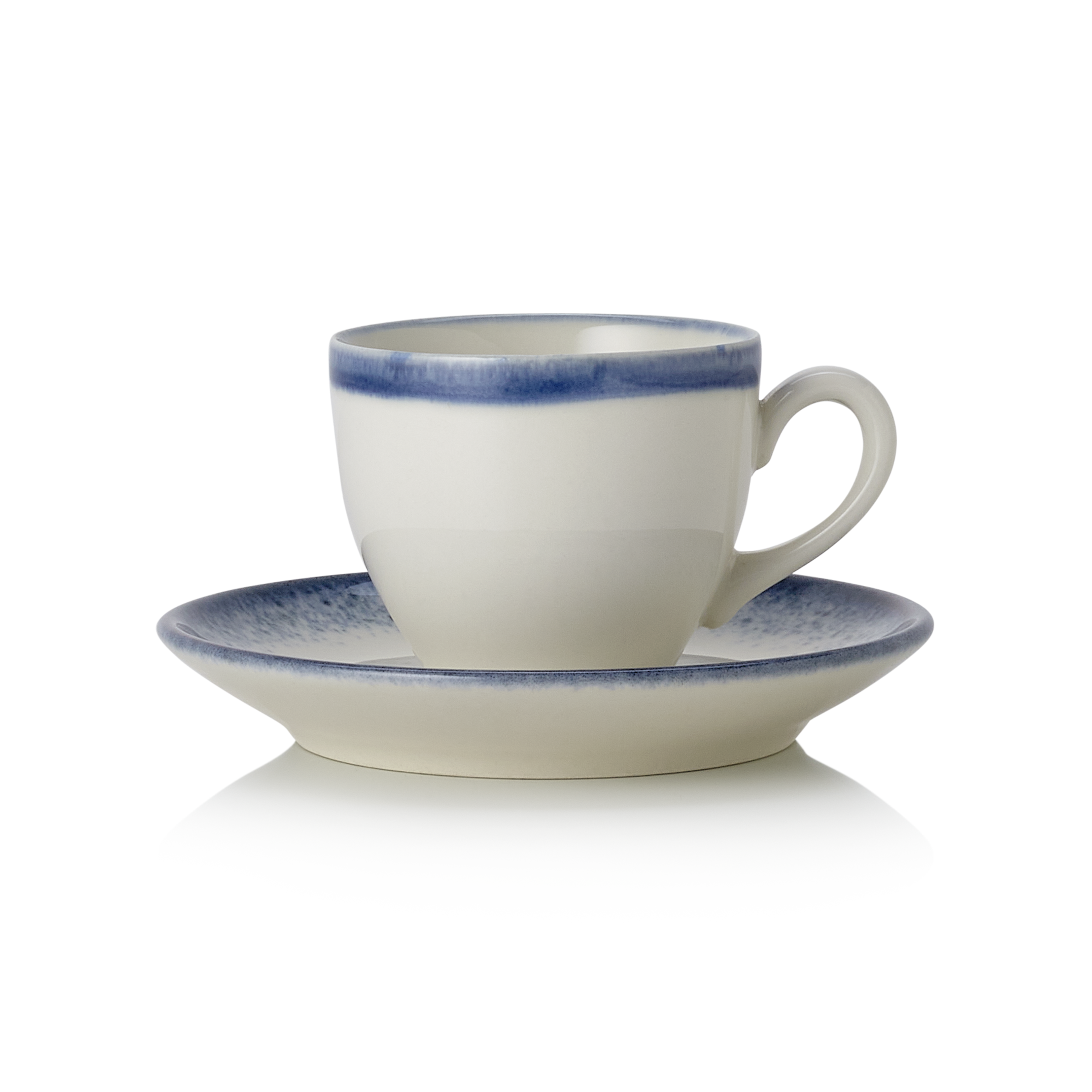 WAS Espresso- und Untertasse Set VIDA MARINA, 90 ml, Set á 6 Stück, marina, Porz