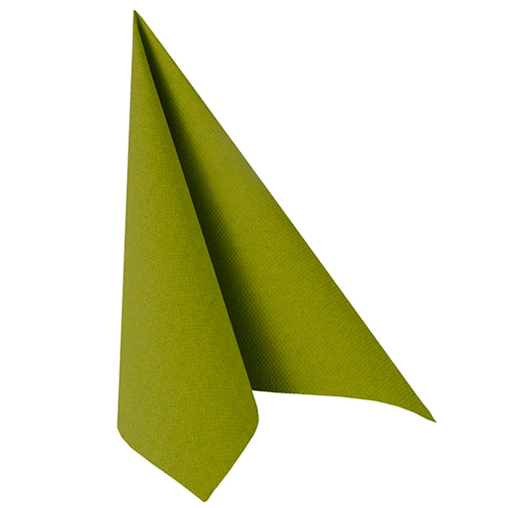Papstar Servietten "ROYAL Collection" 1/4-Falz 40 cm x 40 cm olivgrün