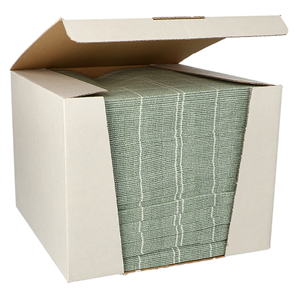 PAPSTAR Servietten ROYAL Collection 1/4-Falz 40 cm x 40 cm dunkelgrün Kit