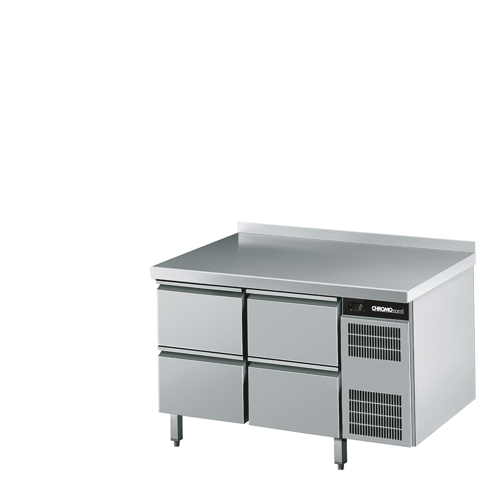 Chromonorm Kühltisch GN 1/1, 4 TürZüge 1/2 - 1250x700x850 mm