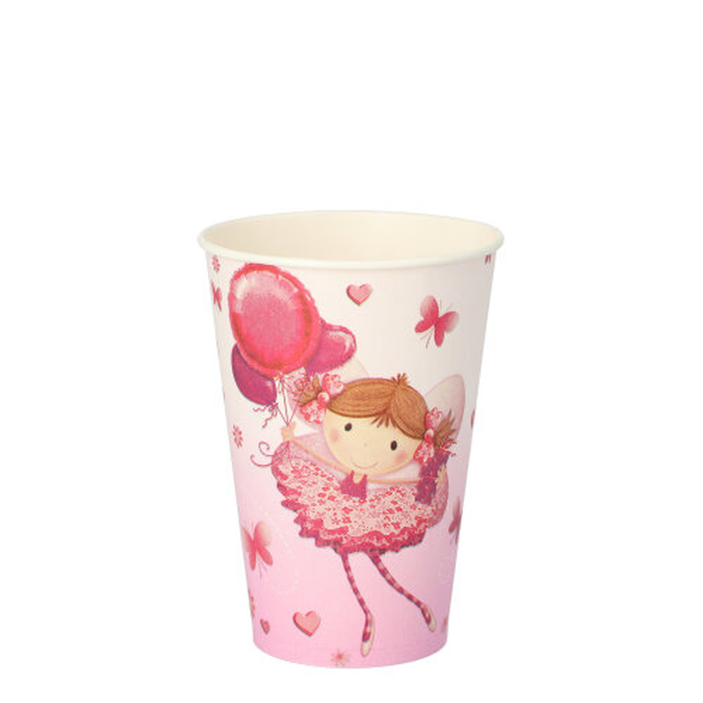 Papstar Trinkbecher, Pappe 0,2 l Ø 7 cm · 9,7 cm lila "Little Dancer"