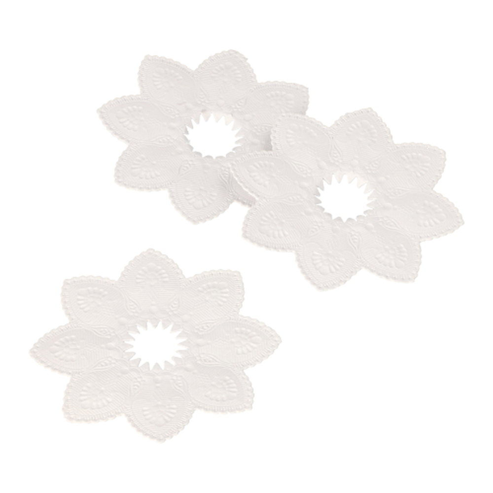 Papstar Kerzen-Manschetten rund Ø 10 cm weiss